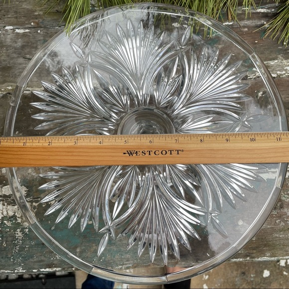 Royal Limited Crystal Cake platter vintage style - Picture 4 of 13
